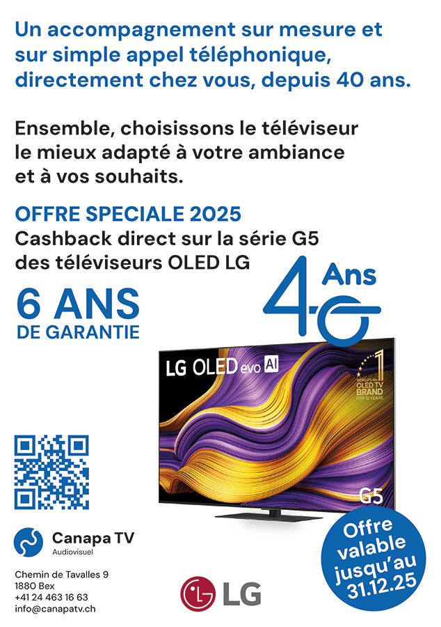 Offre TV chez Canapa TV à Bex